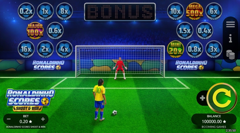 Ronaldinho Scores Shoot & Win