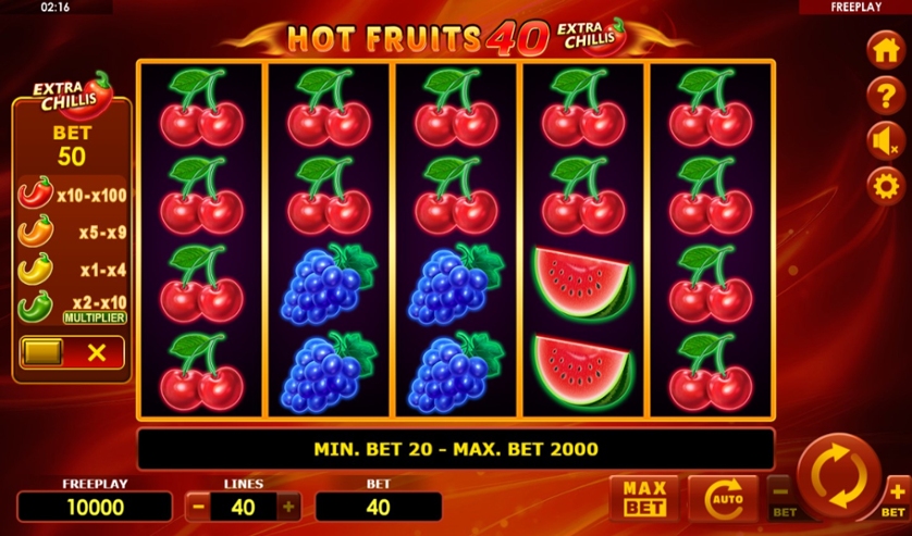 Hot Fruits 40 Extra Chillis
