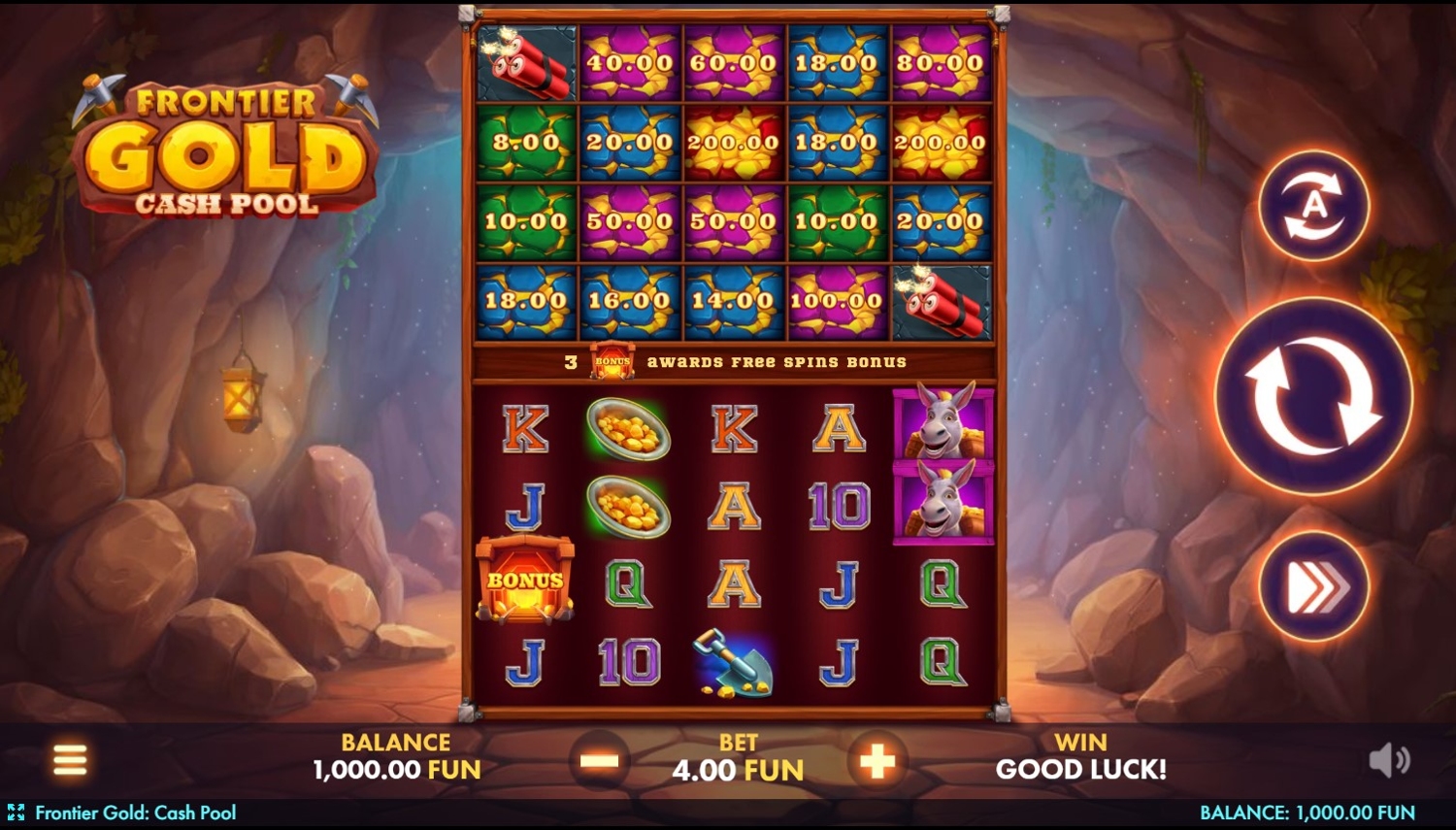 Frontier Gold: Cash Pool