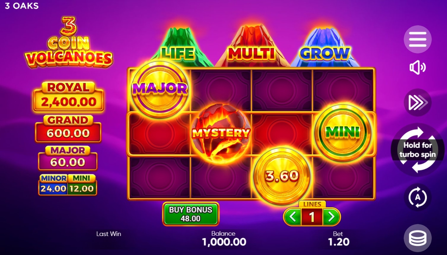 3 Coin Volcanoes