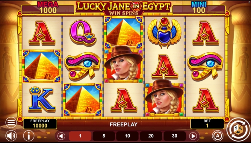 Lucky Jane in Egypt Win Spins