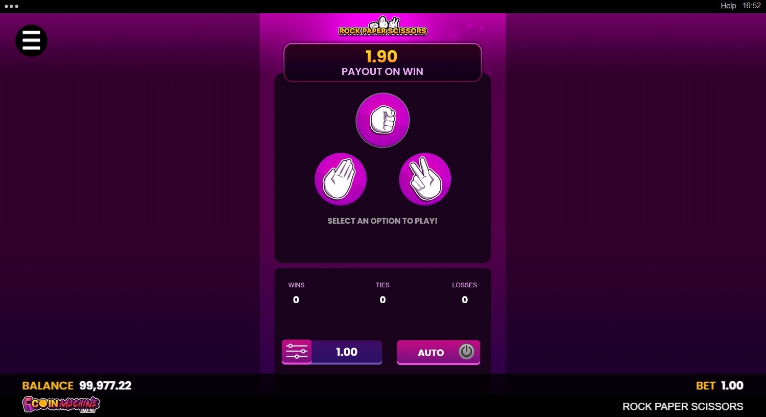 Rock Paper Scissors (Coin Machine Gaming)