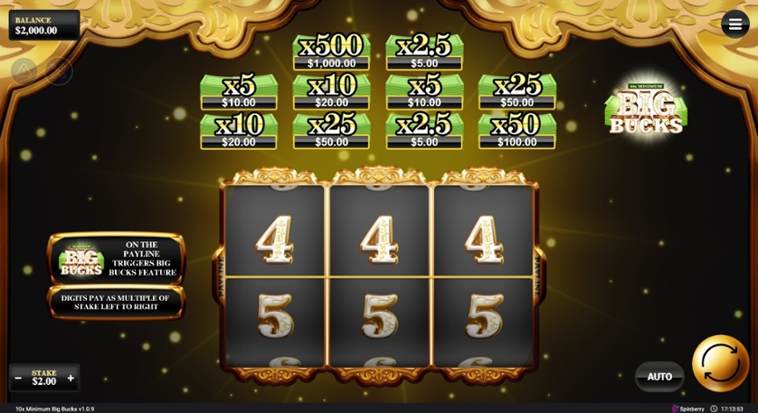 10x Minimum Big Bucks