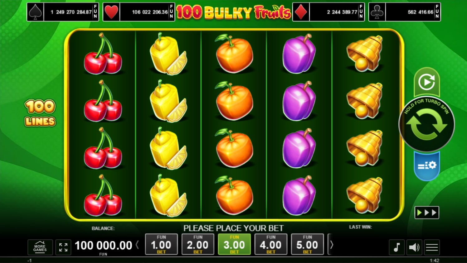 100 Bulky Fruits
