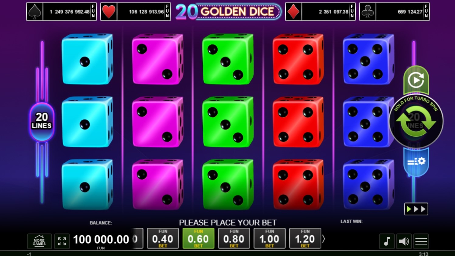 20 Golden Dice
