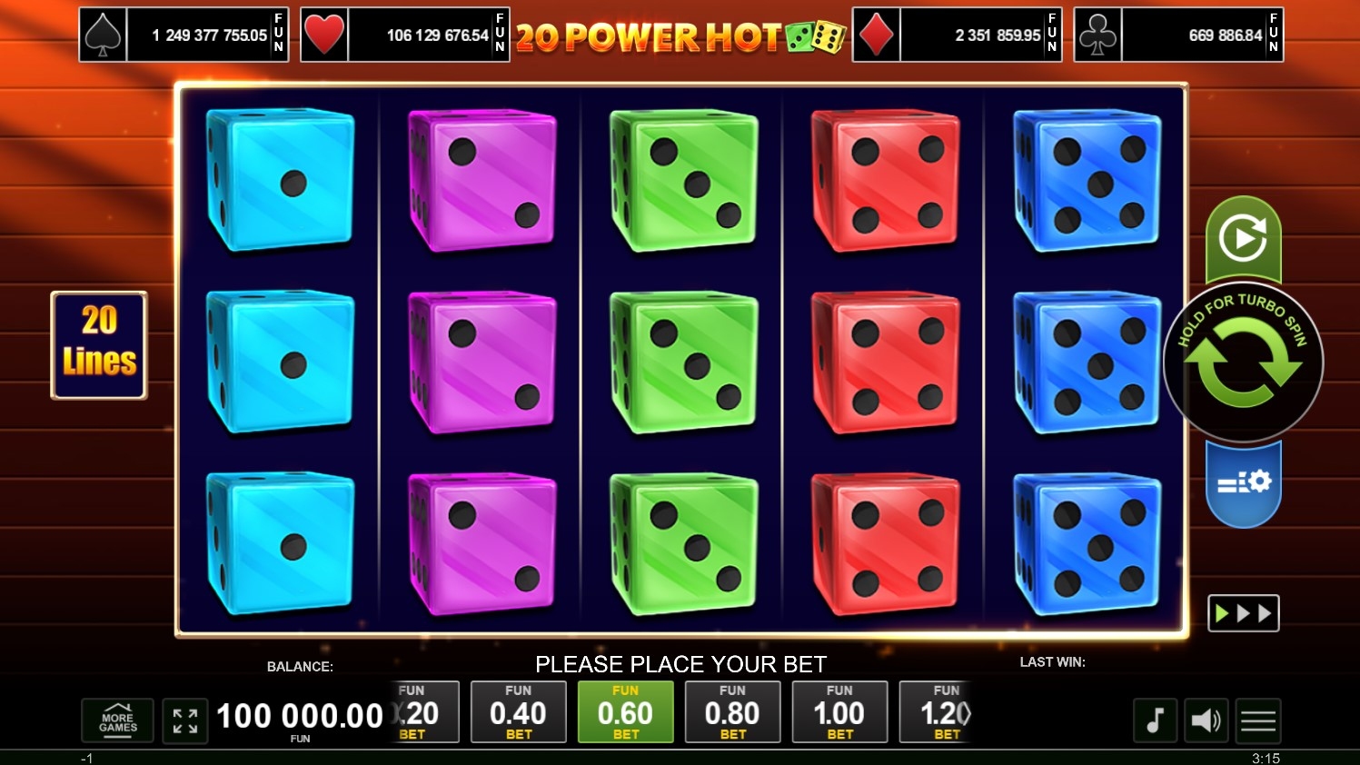 20 Power Hot Dice