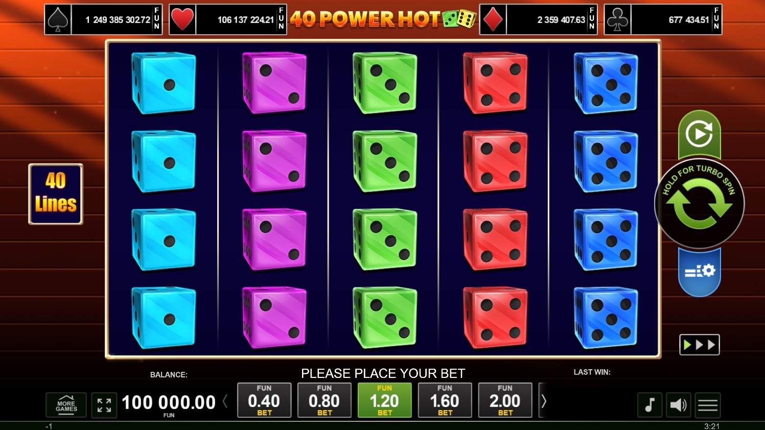 40 Power Hot Dice