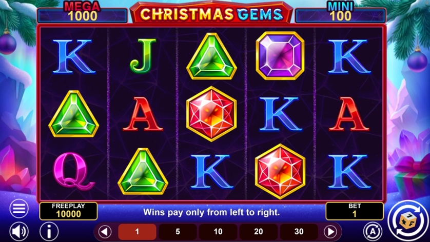 Christmas Gems Hold & Win