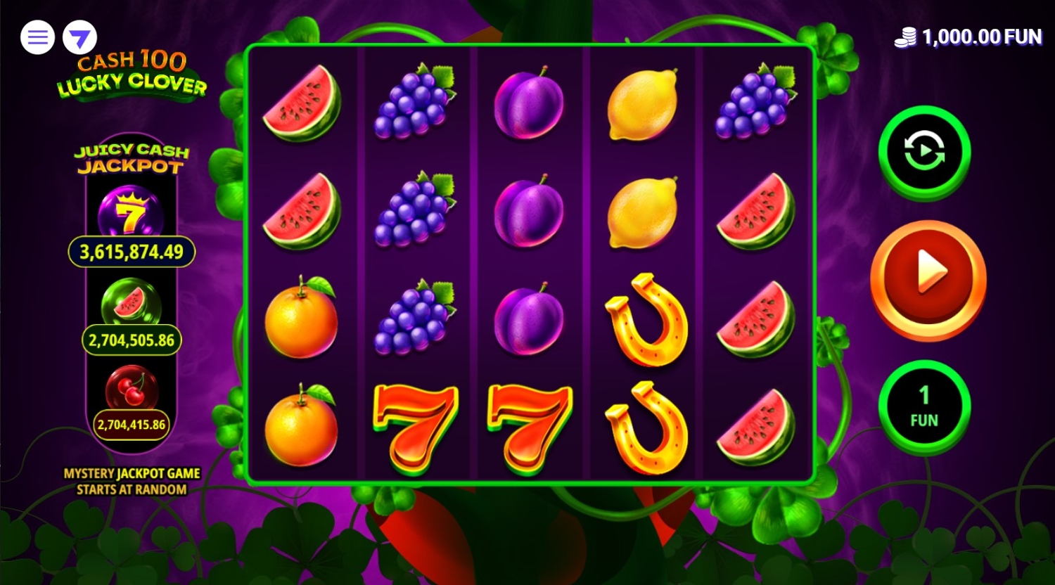 Cash 100 Lucky Clover