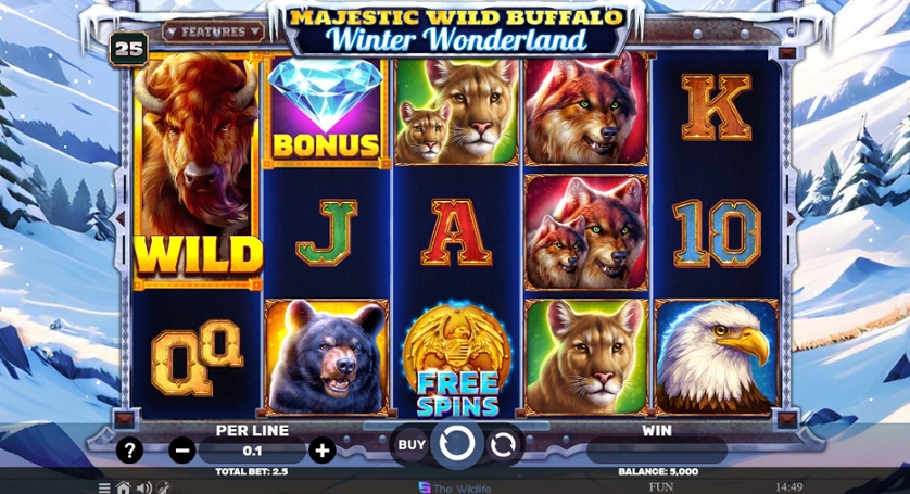 Majestic Wild Buffalo - Winter Wonderland