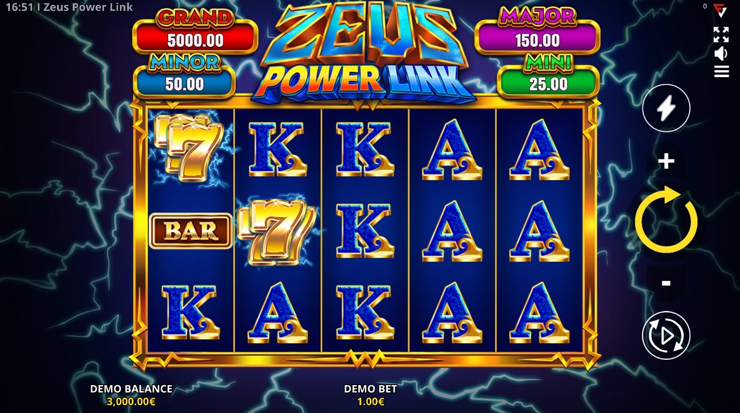Zeus Power Link Running Wins