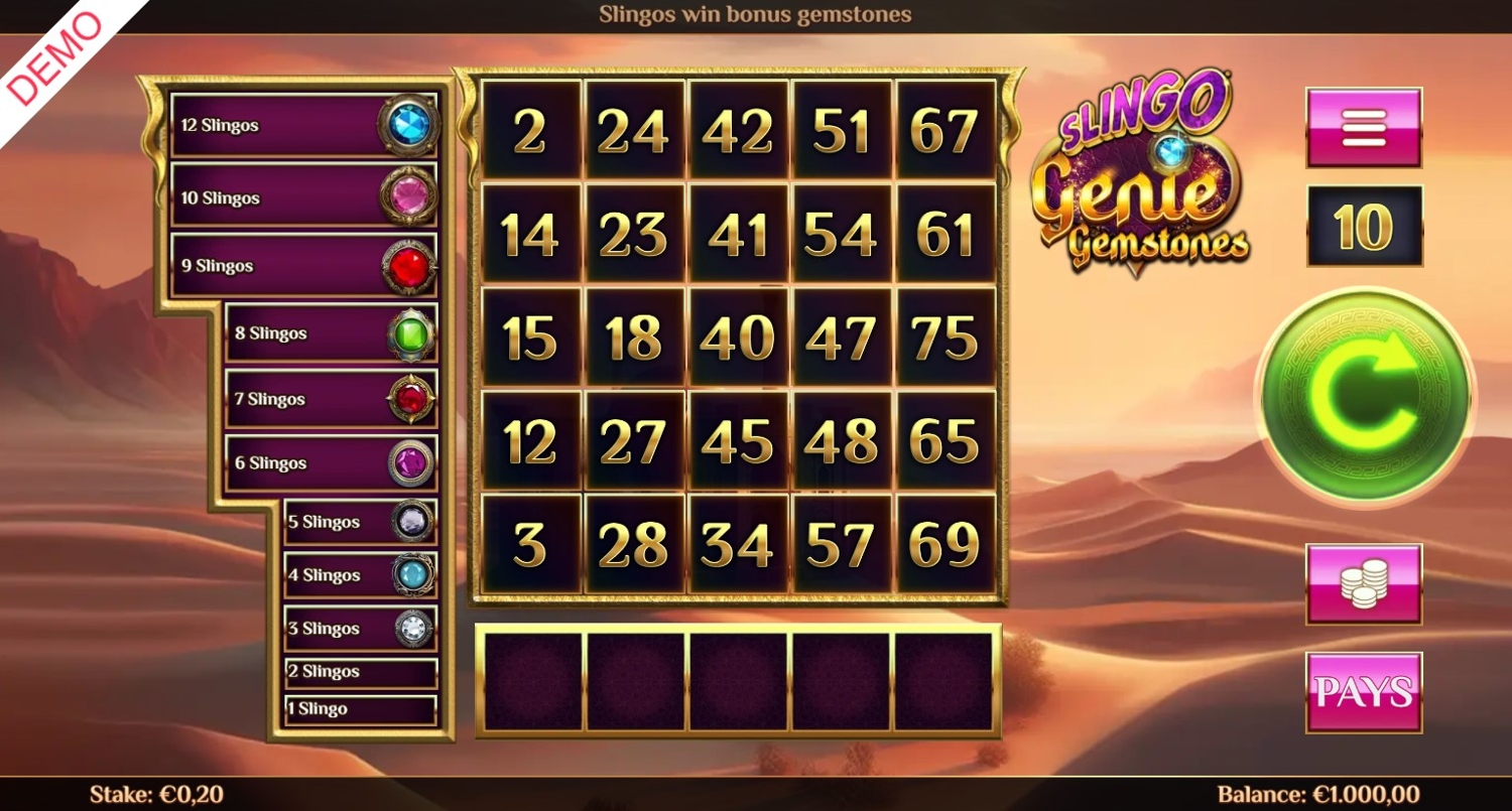 Slingo Genie Gemstones