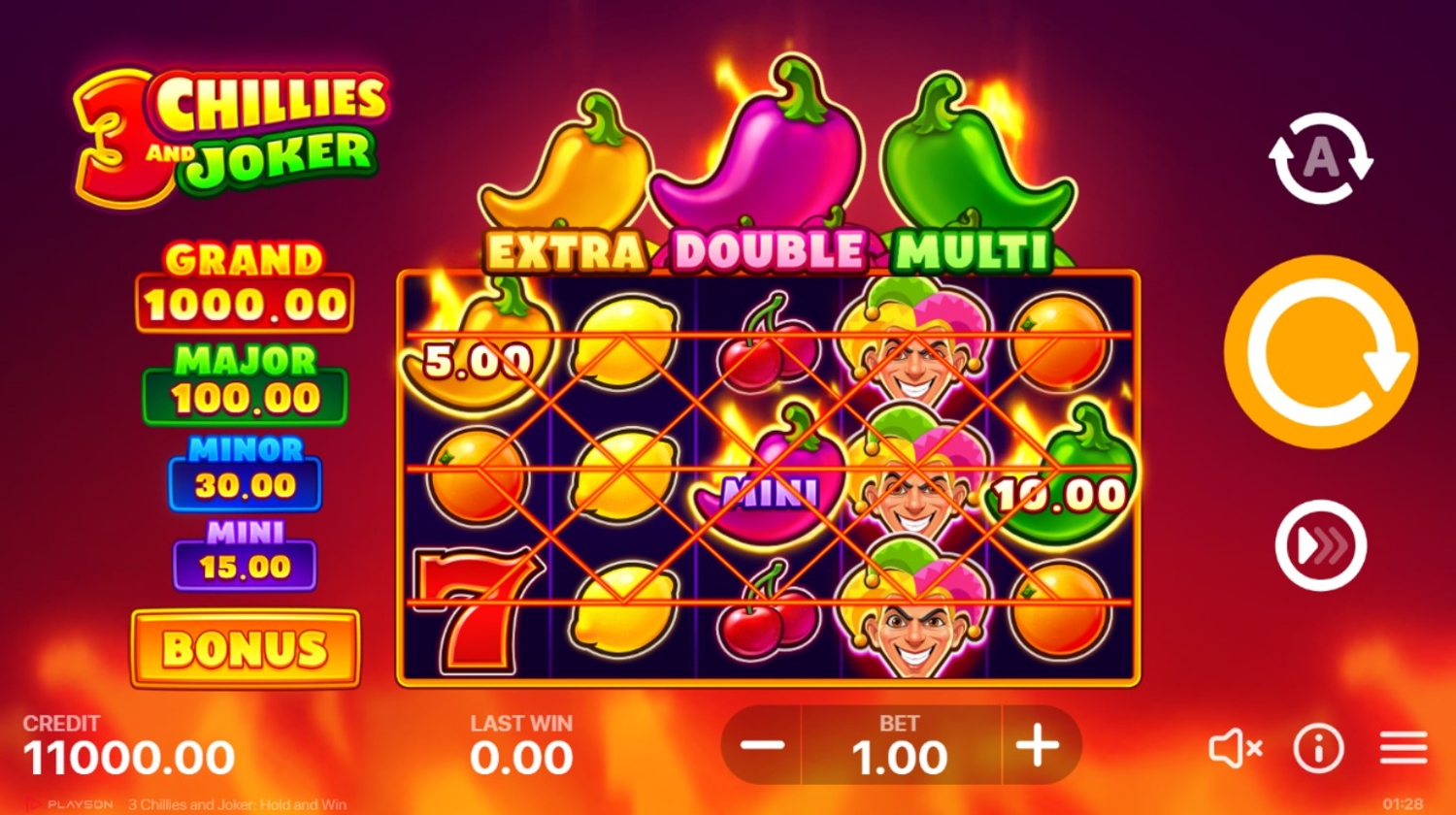 3 Chillies and Joker: Hold and Win