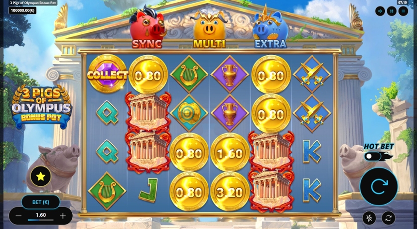 3 Pigs of Olympus Bonus Pot