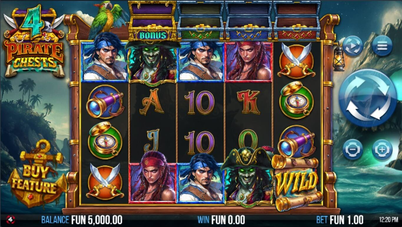 4 Pirate Chests