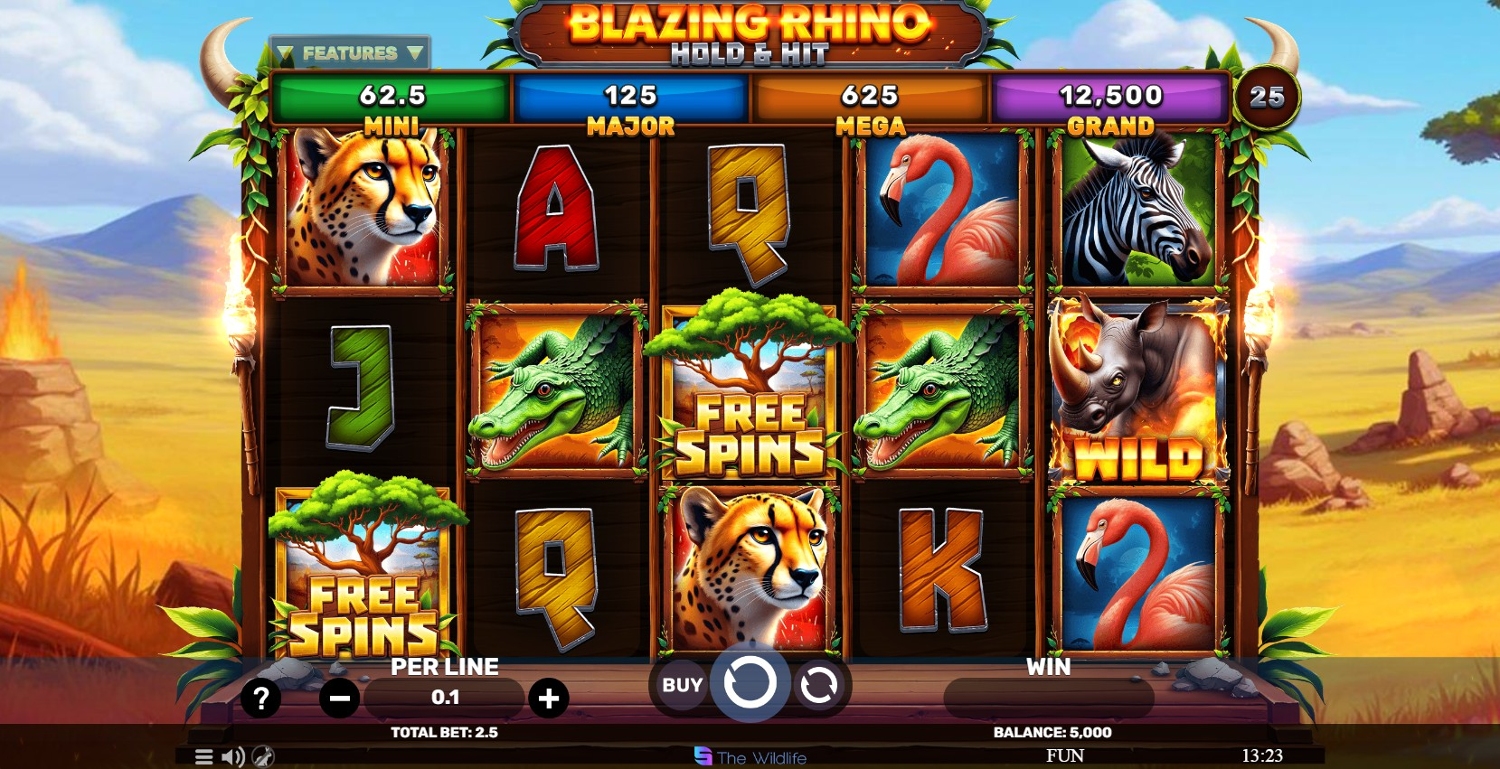 Blazing Rhino Hold & Hit