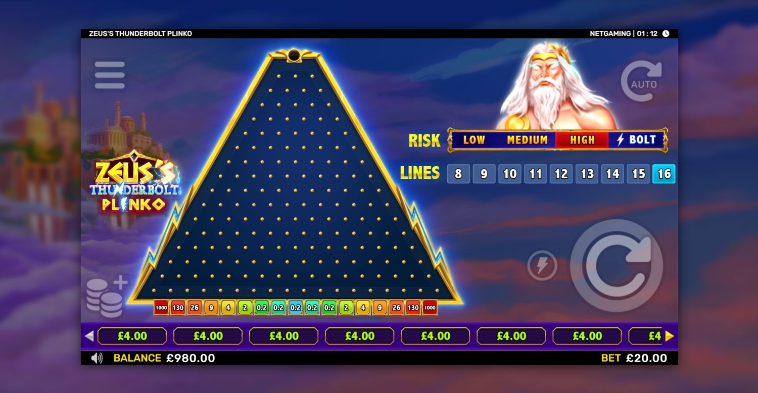 Zeus’s Thunderbolt Plinko