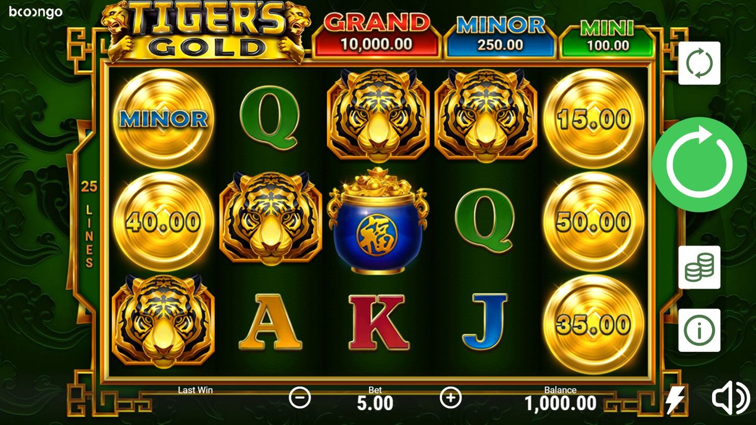 Tiger's Gold Hold and Win