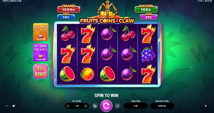 Fruits, Coins & Claw