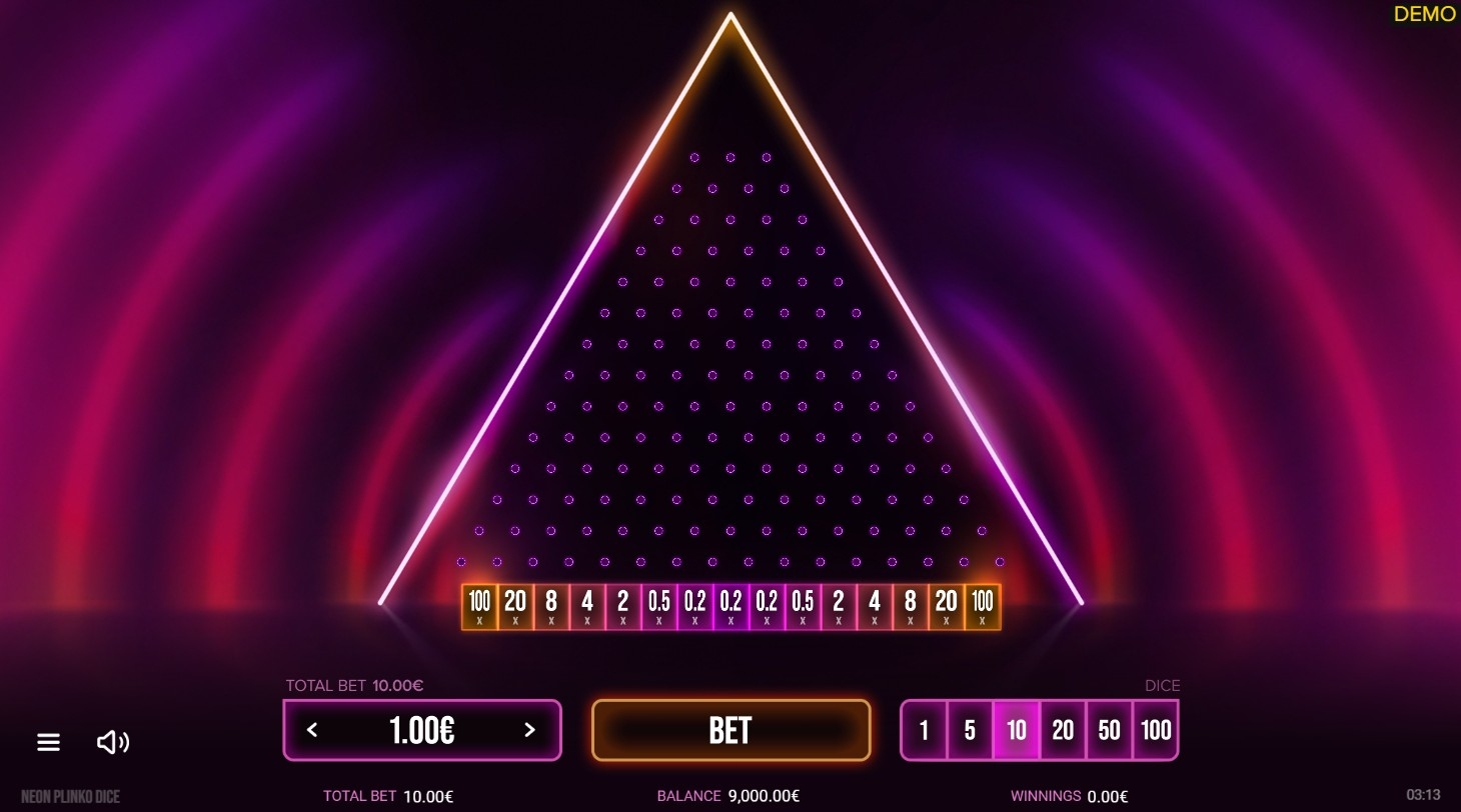 Neon Plinko Dice