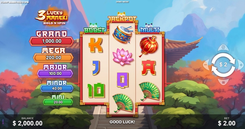 3 Lucky Maneki Hold & Win