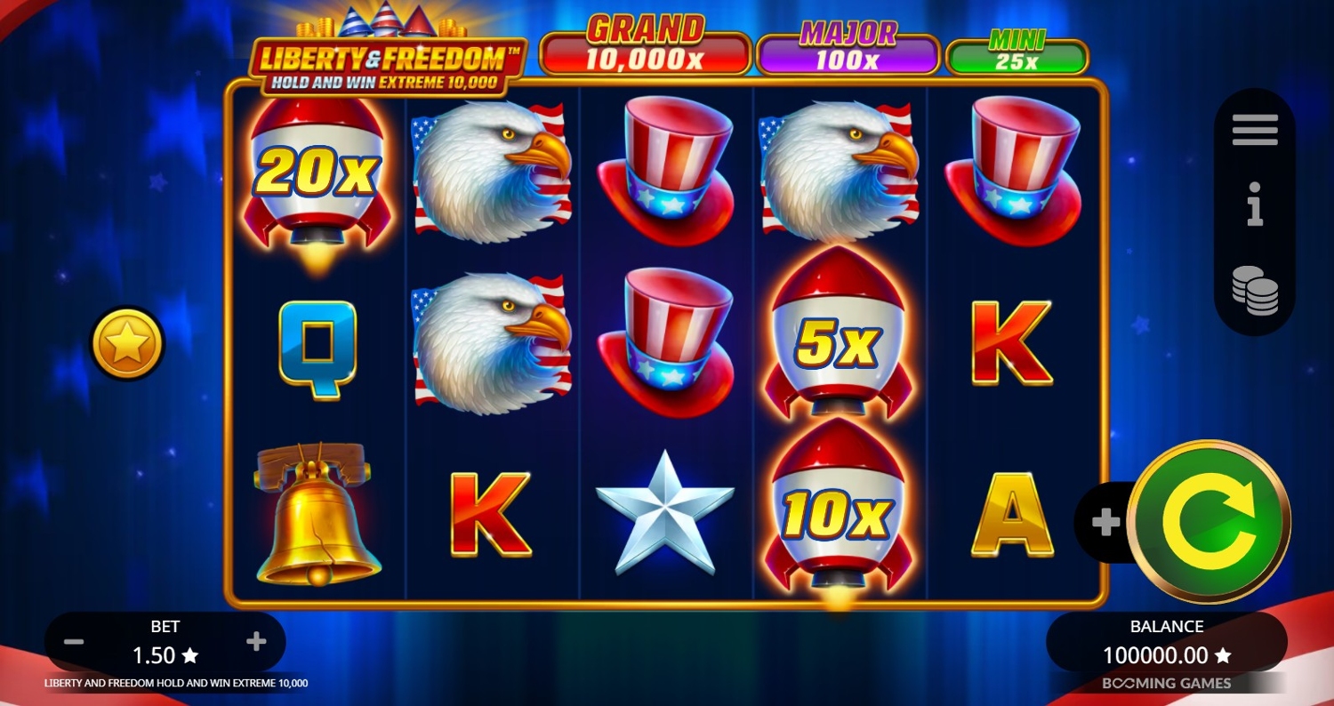 Liberty and Freedom Hold and Win Extreme 10,000
