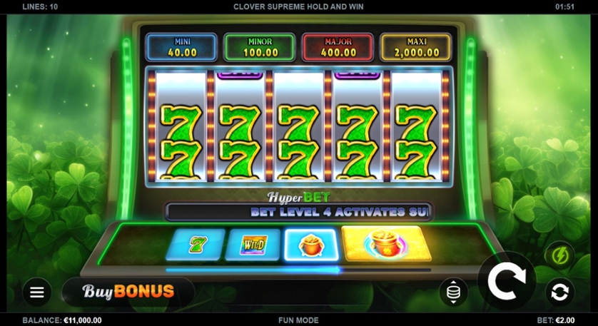 Clover Supreme Hold and Win