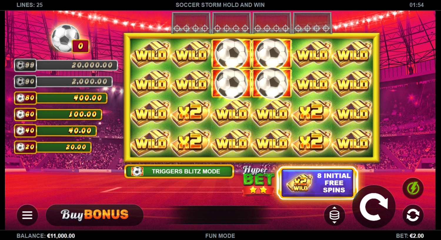 Soccer Storm Hold and Win