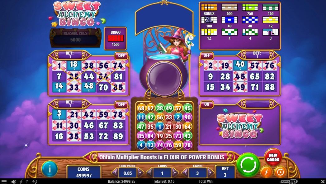 Sweet Alchemy Bingo