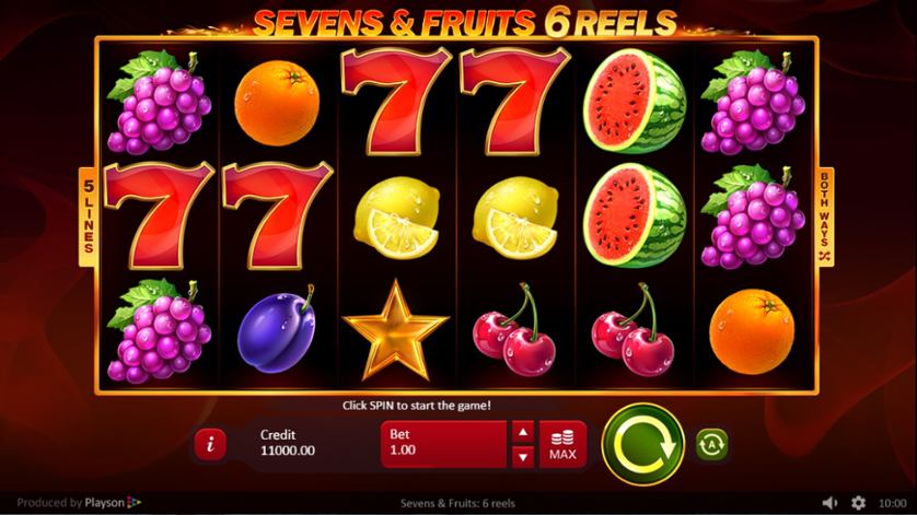 Seven & Fruits: 6 Reels