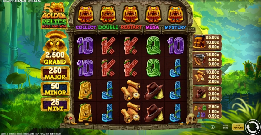 5 Golden Relics: Hold & Win