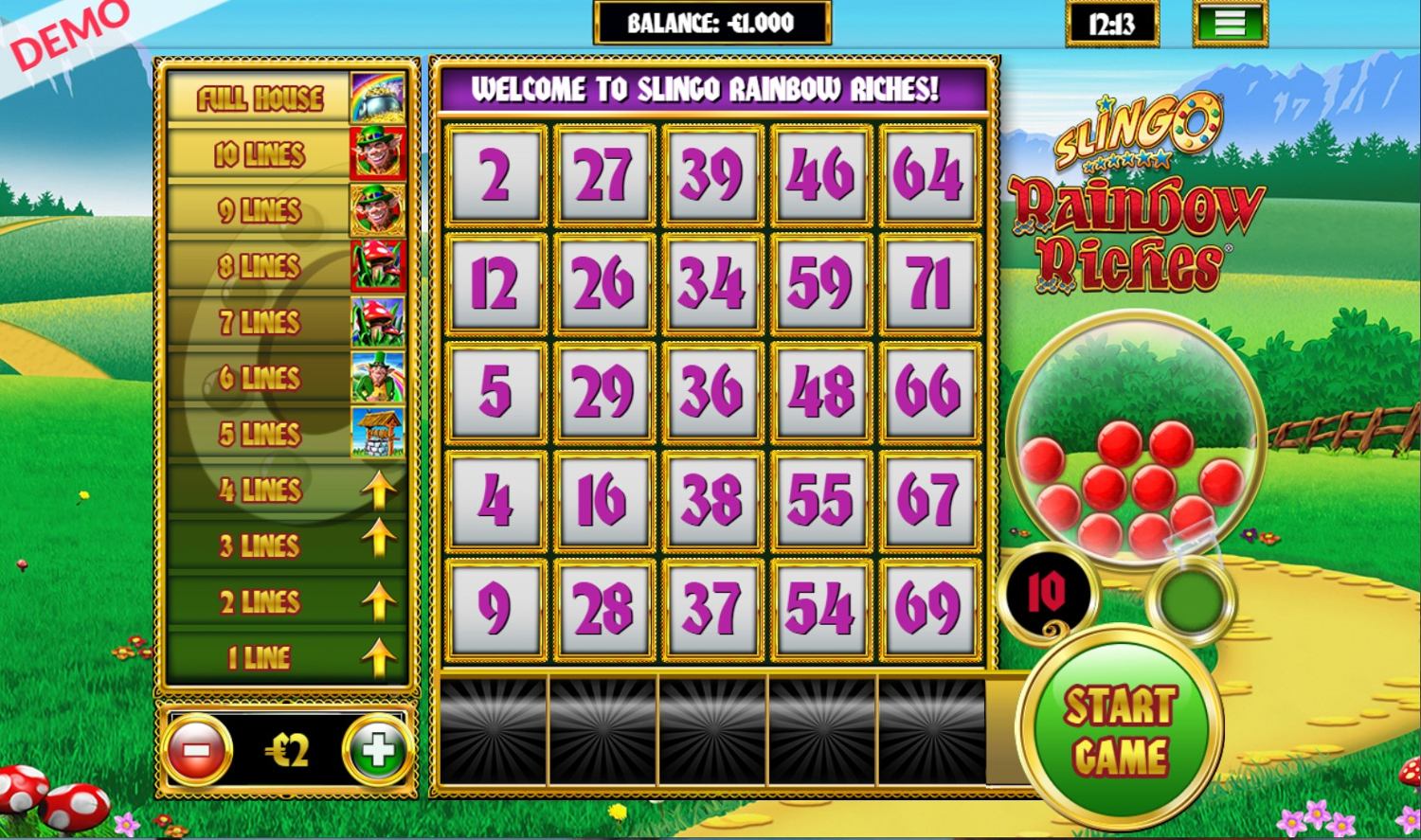 Slingo Rainbow Riches