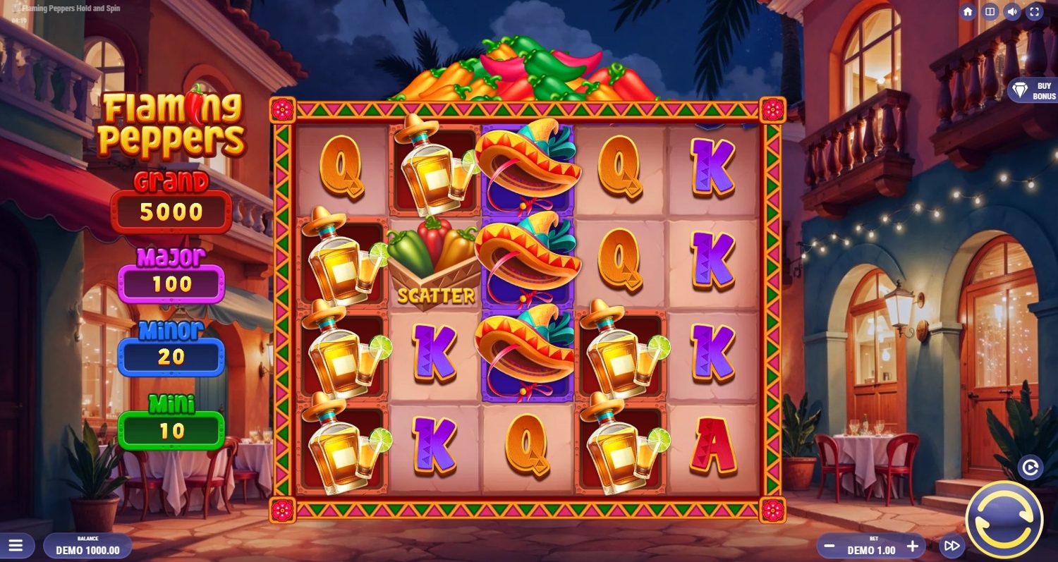Flaming Peppers Hold and Spin