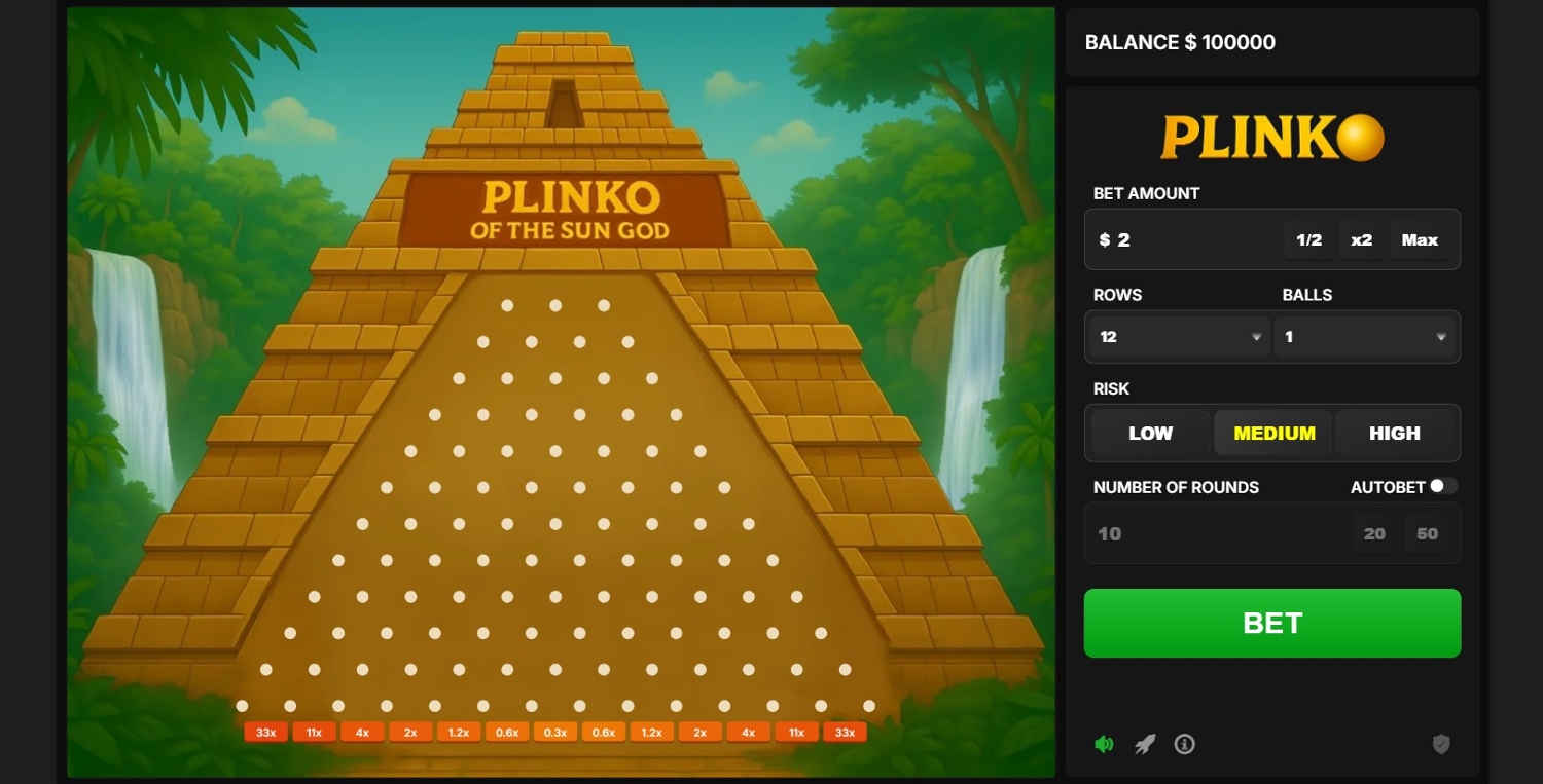 Plinko of the Sun God