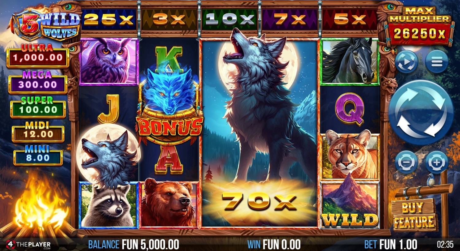 5 Wild Wolves