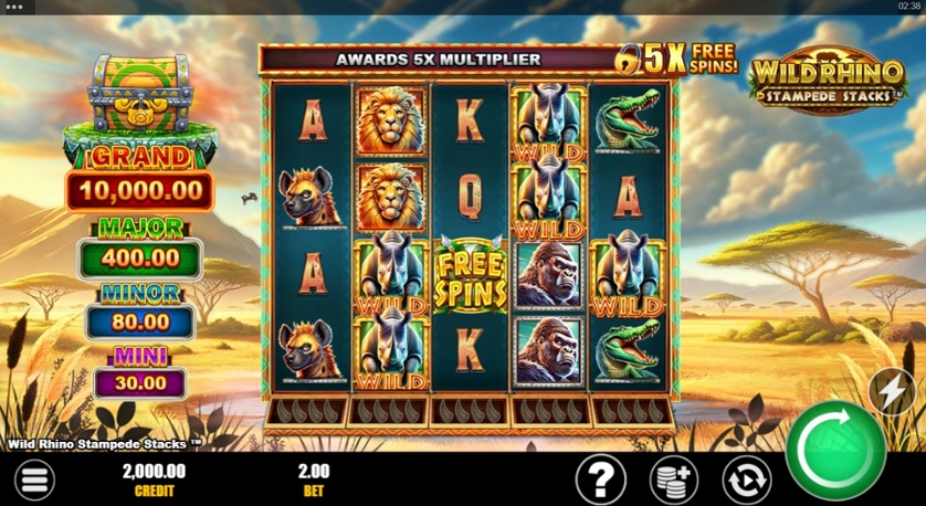 Wild Rhino Stampede Stacks