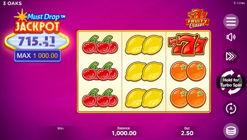Must Drop Jackpot 777 Fruity Classic