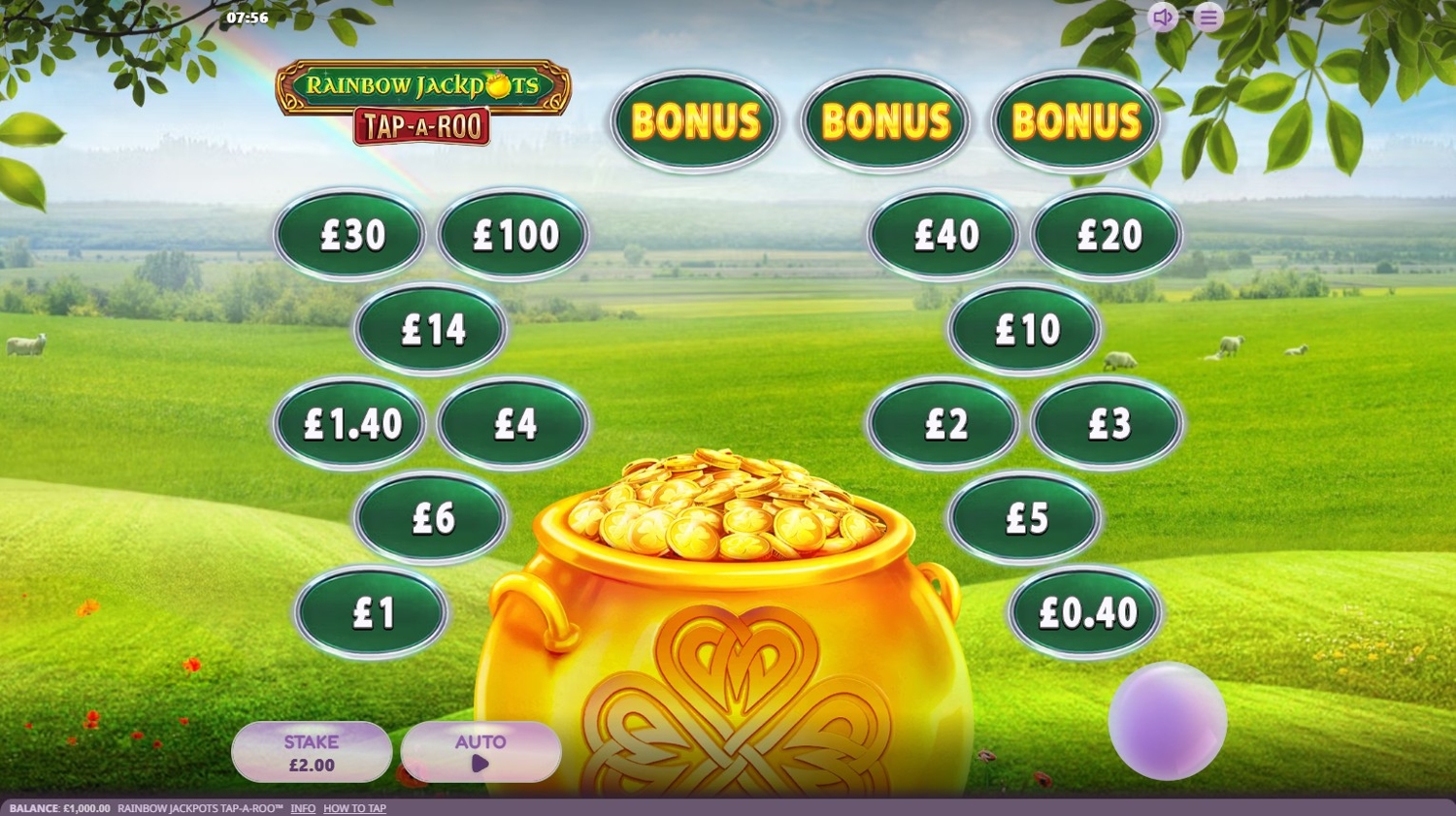 Rainbow Jackpots Tap-A-Roo