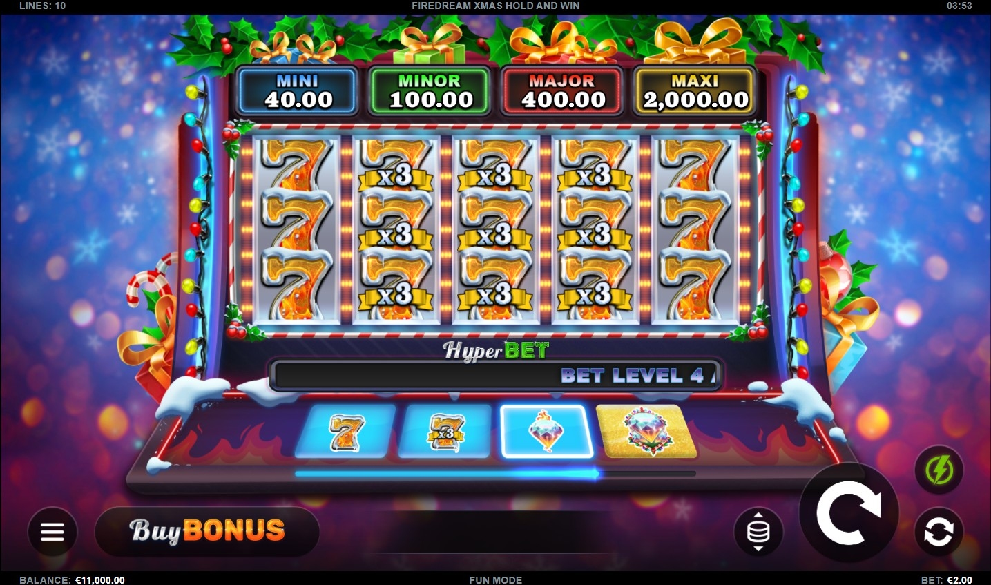 Firedream Xmas Hold and Win