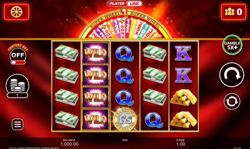 Gold Cash Free Spins Super Wheel