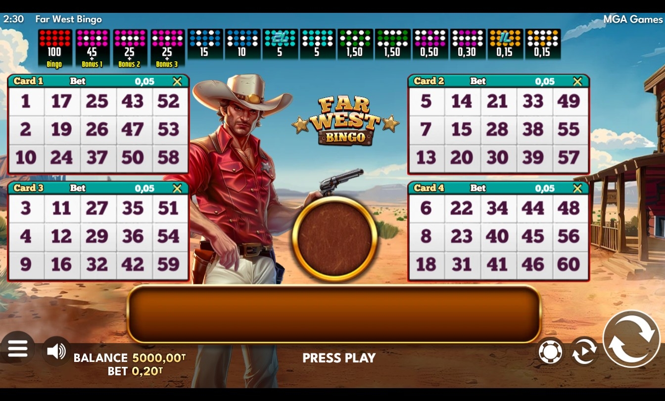 Far West Bingo