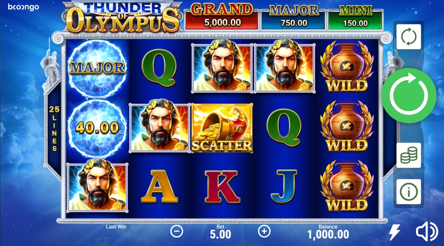 Thunder of Olympus Hold and Win