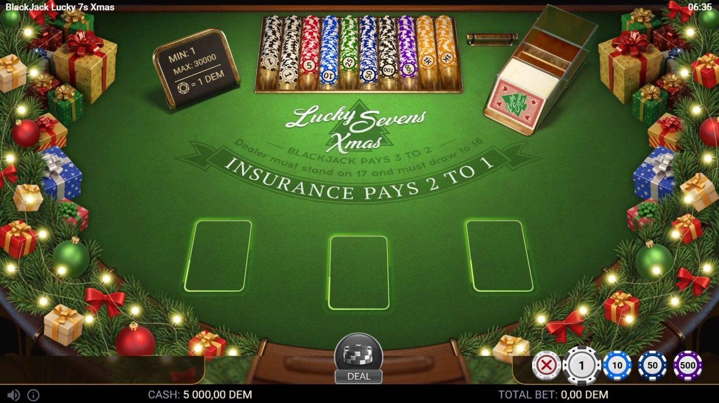 Blackjack Lucky 7s Xmas