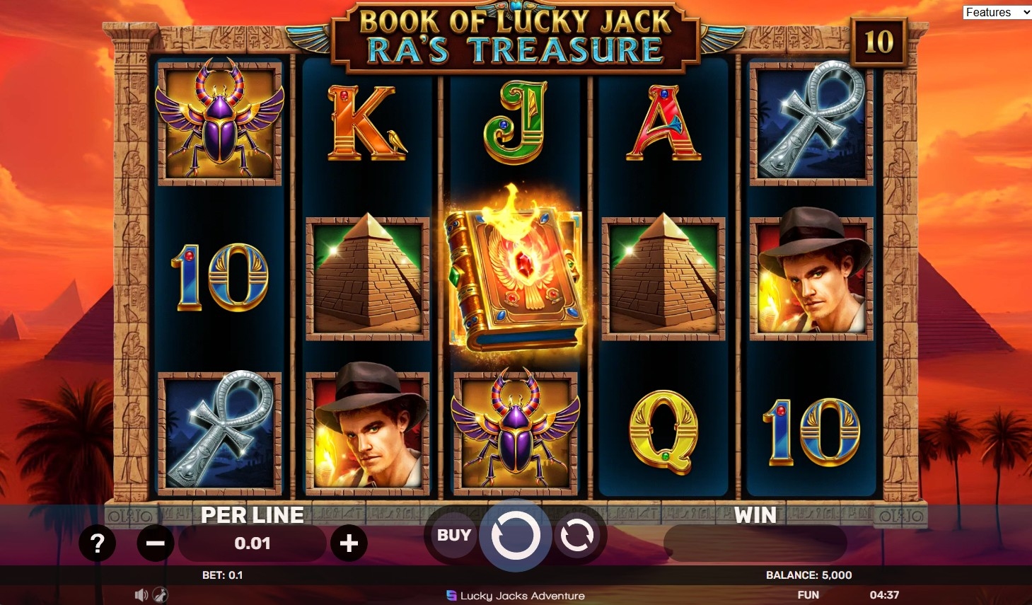 Book of Lucky Jack - Ra's Treasure