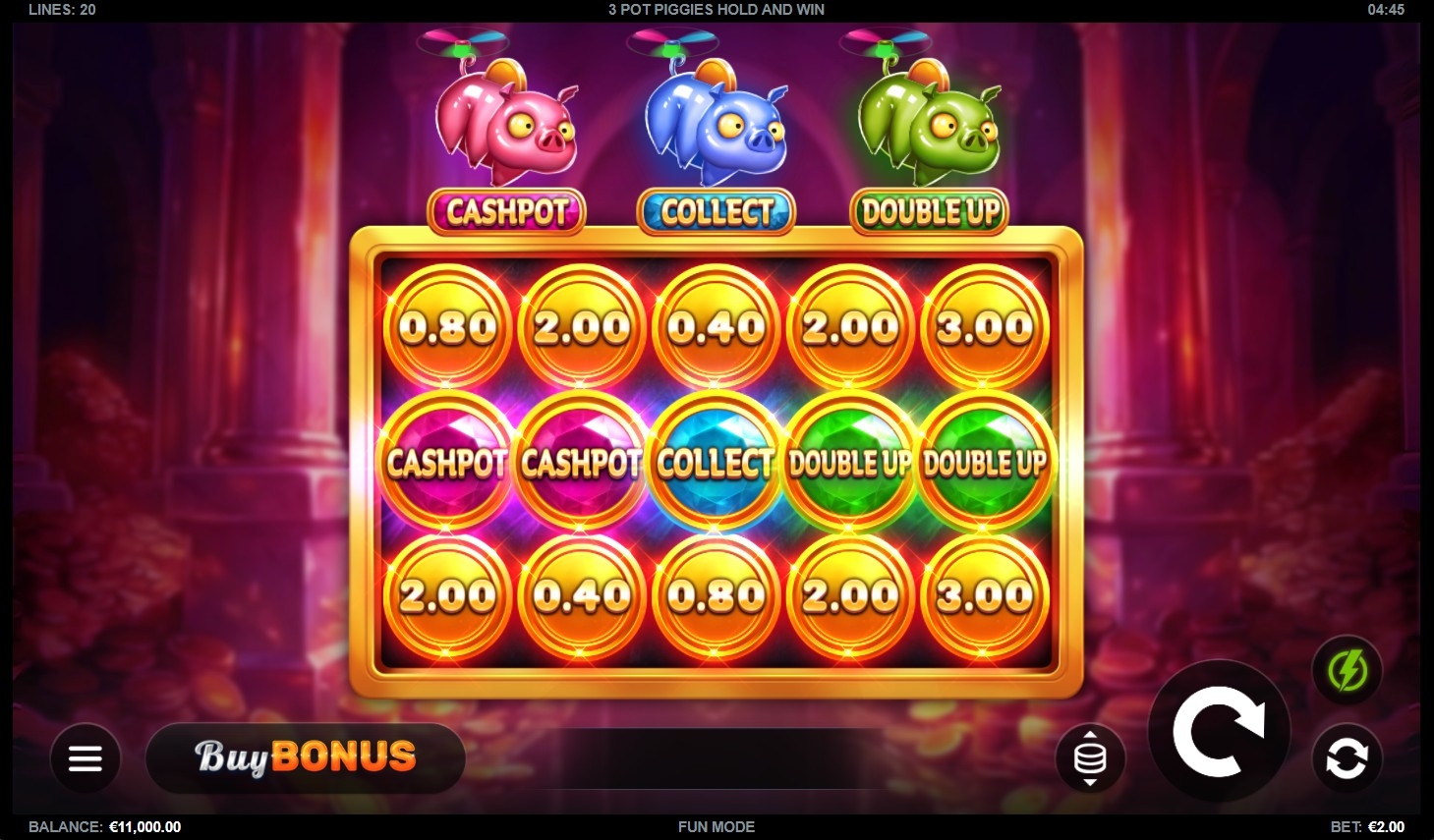 3 Pot Piggies Hold and Win