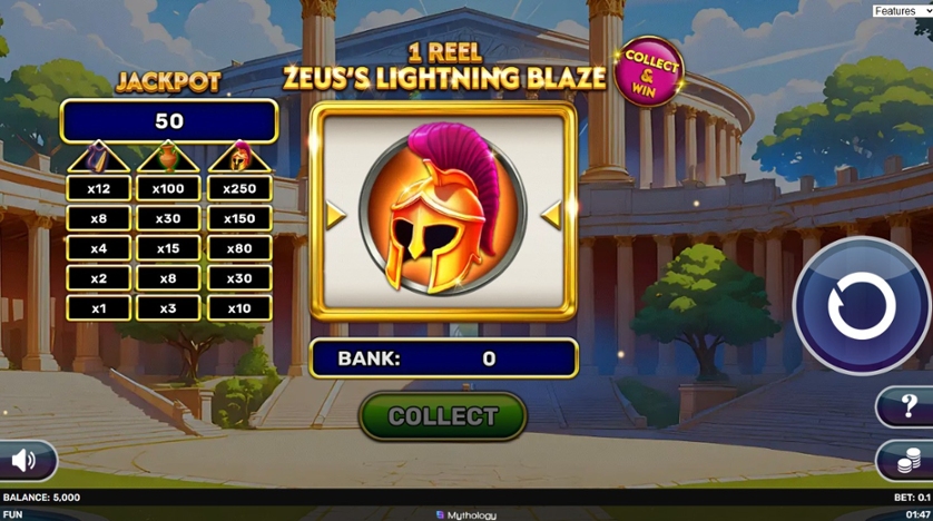 1 Reel - Zeus's Lightning Blaze