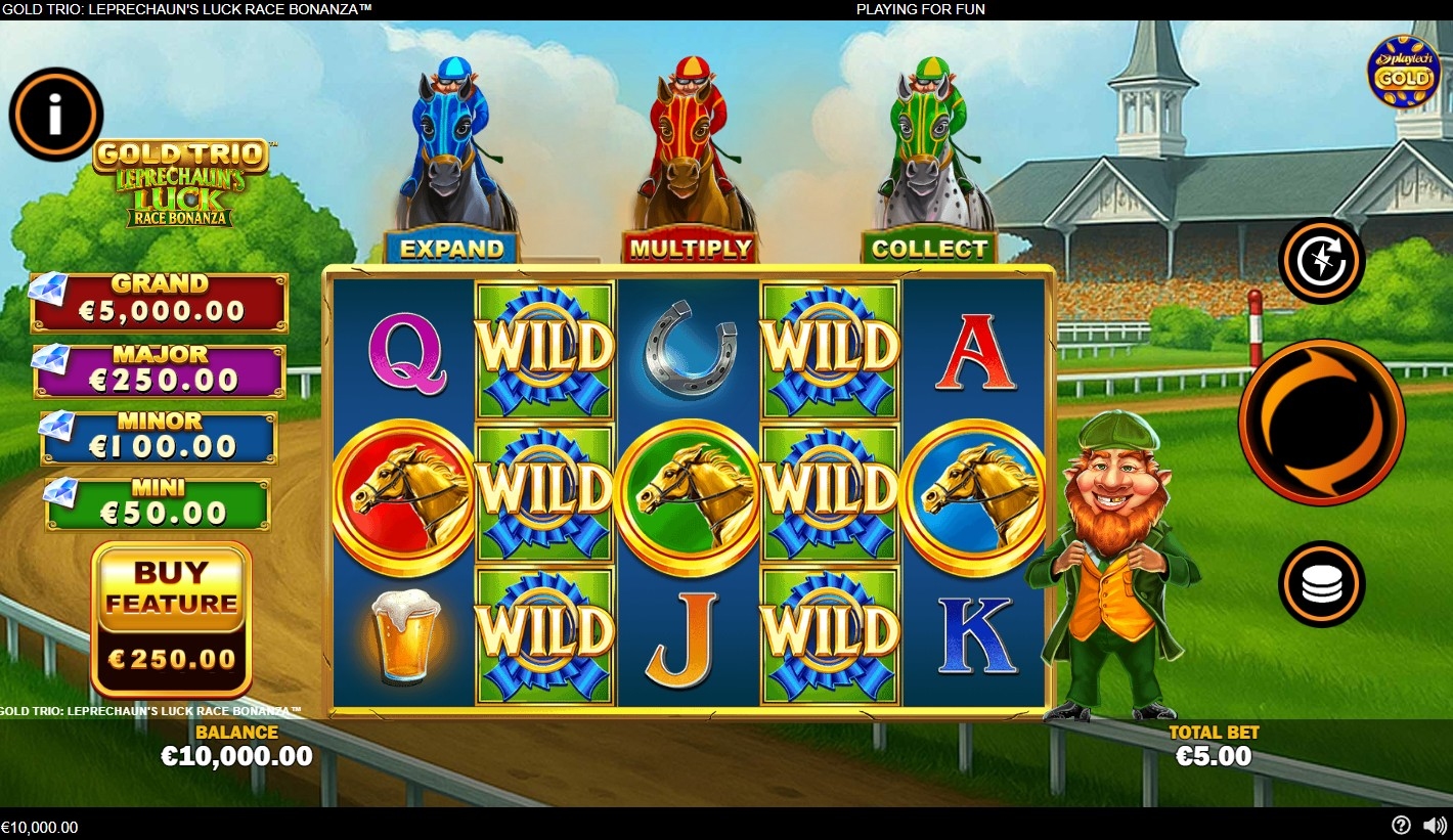 Gold Trio: Leprechaun's Luck Race Bonanza