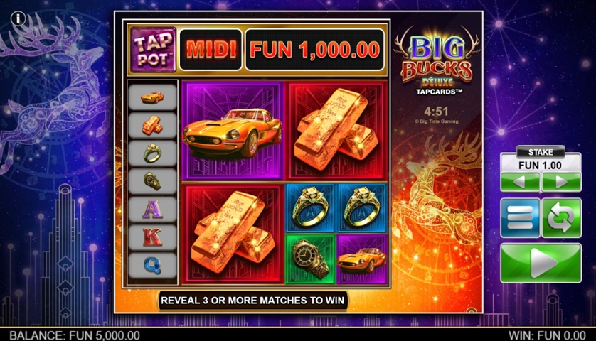 Big Bucks Deluxe Tapcards