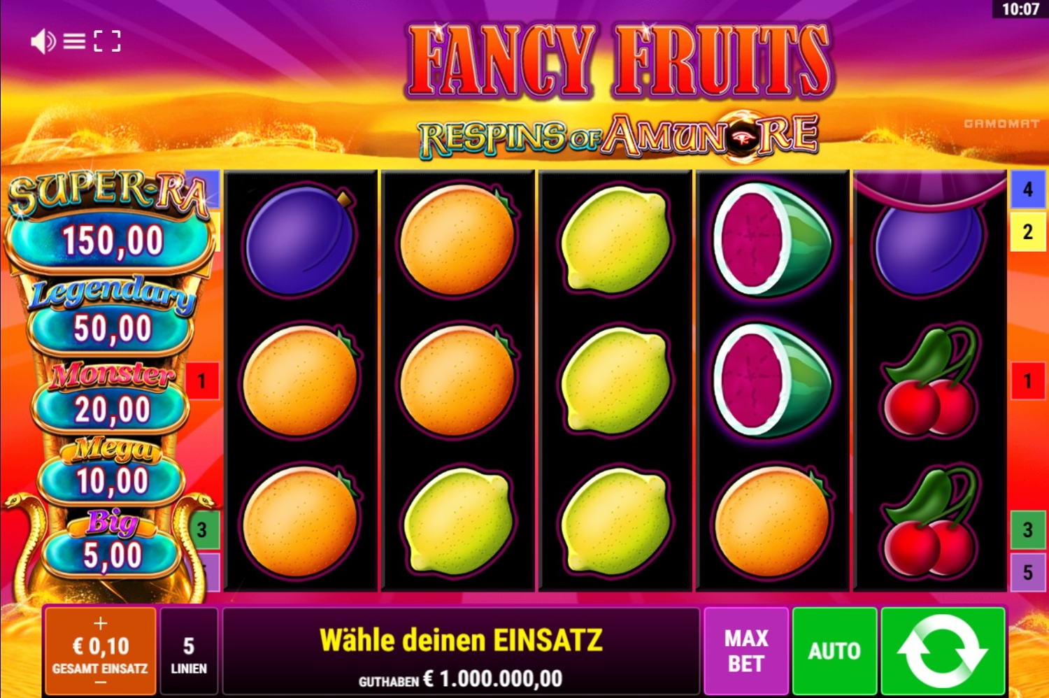 Fancy Fruits - Respins of Amun-Re