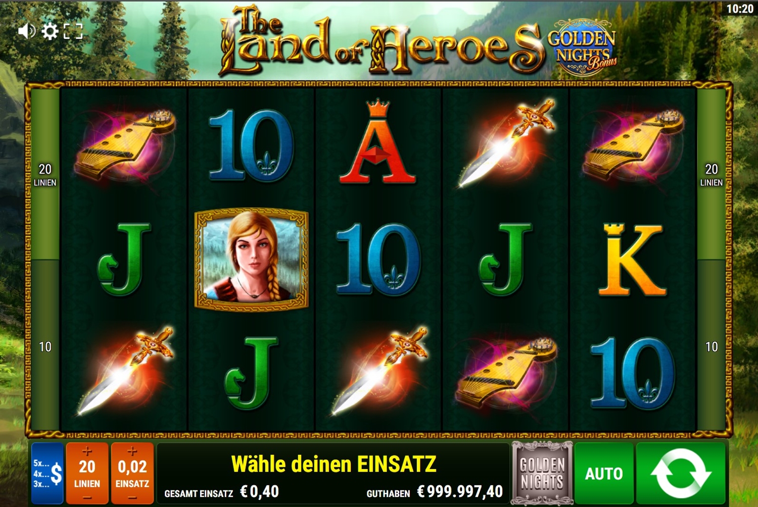 The Land of Heroes - Golden Nights Bonus